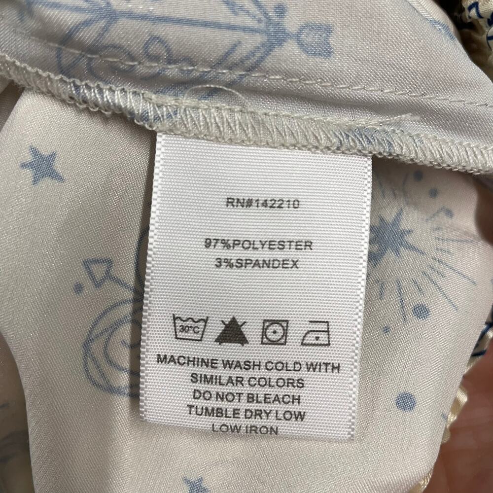 Mer-Sea Pajama Pants L Wide Leg Celestial Sailor Witchy Luck - Picture 7 of 7